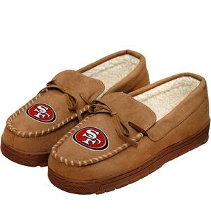 San Francisco 49ers Brown Moccasin Slippers